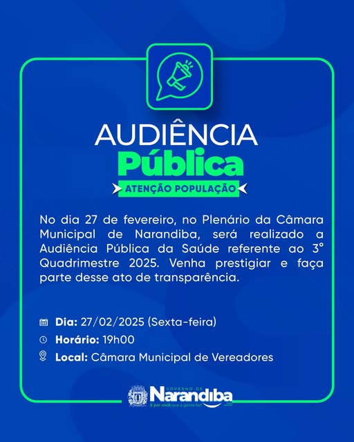 ATENÇÃO POPULAÇÃO 📢